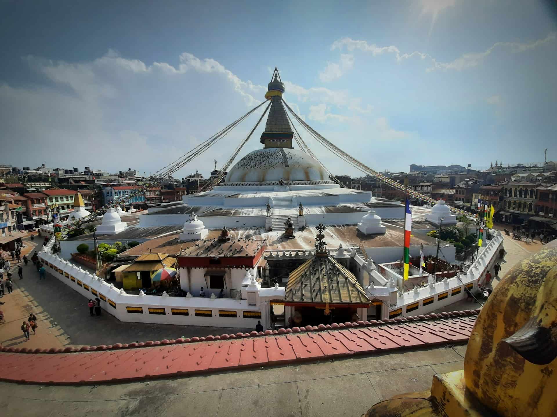 Big white Stupa in Kathmandu