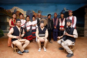 Nepalese on stage