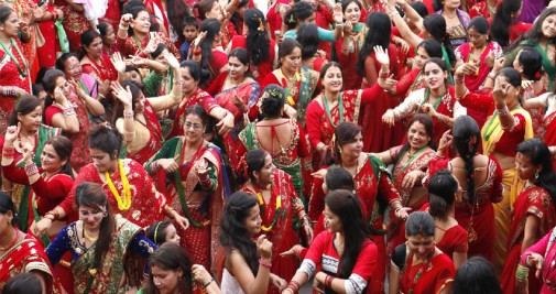 Celebrating Teej festival