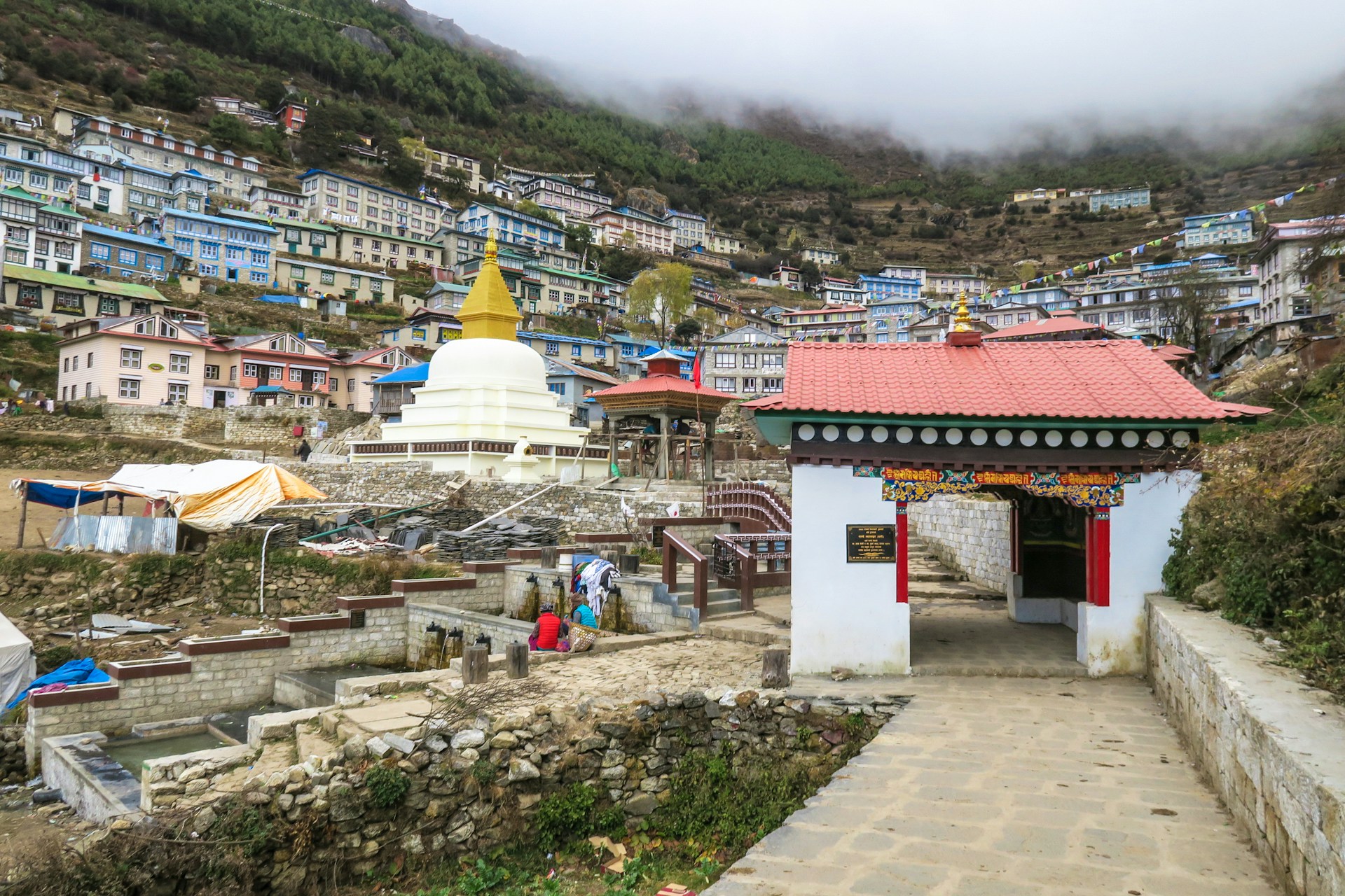 Namche Bazaar: Monastery & Village View