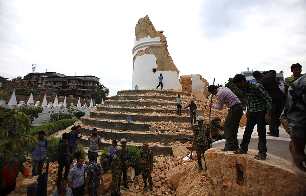 Dharahara  Collapses in Devastating Earthquake
