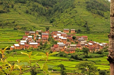 Scenic View of Chitlang Village