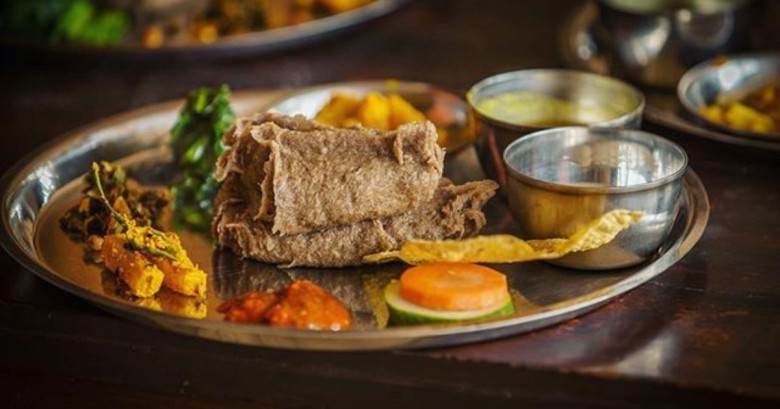 Nepali Food: Dhido with Dal and Achar