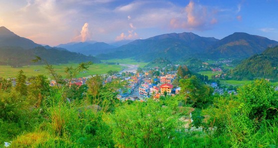 Scenic View of Sirubari Village